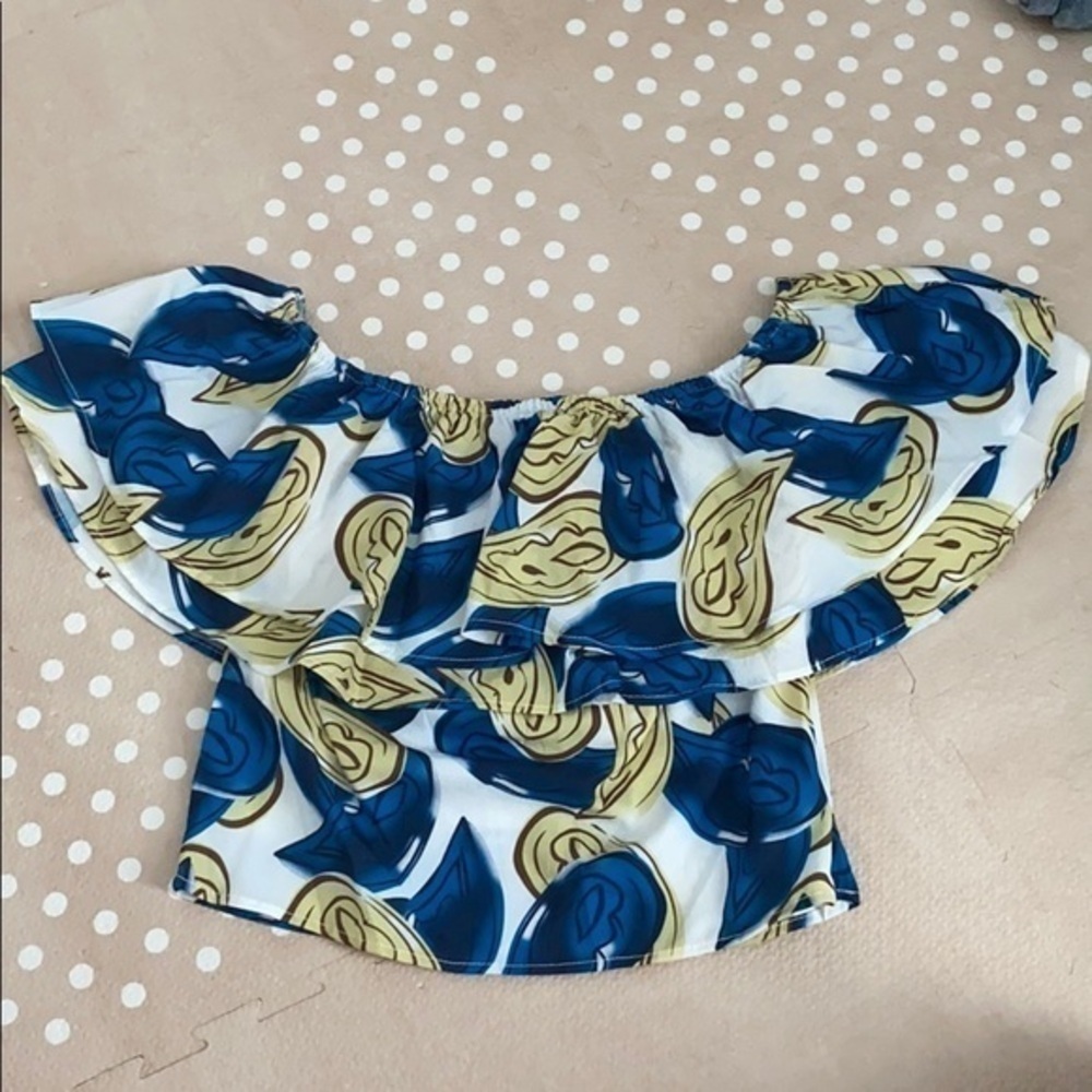 Crop top - M - floral - boho - festival